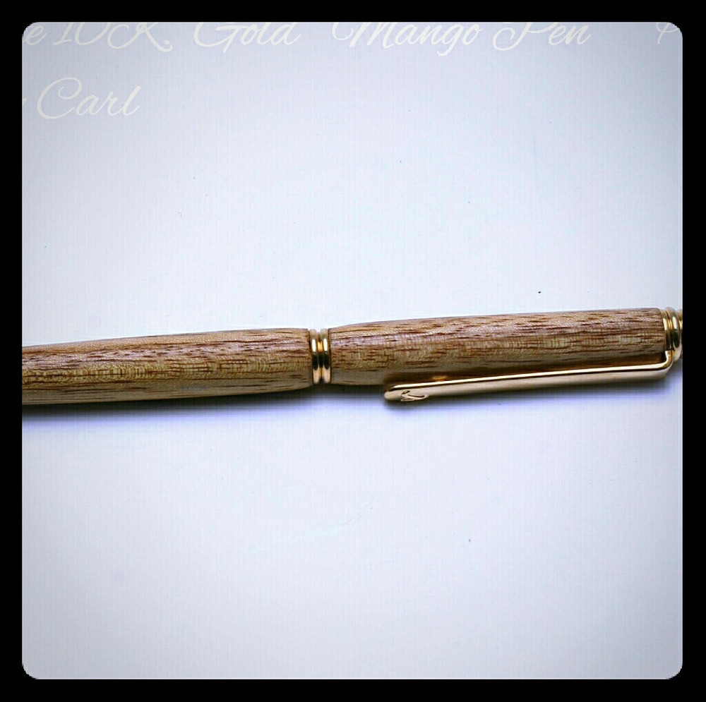 10k Gold Mango Pen Beaded Slimline