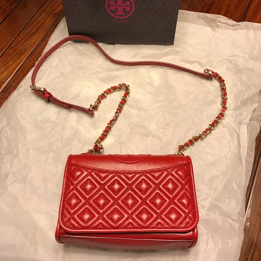 Tory Burch Mini Fleming Flap Kir Royale Purse
