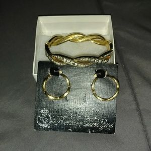 Matching bracelet and earrings