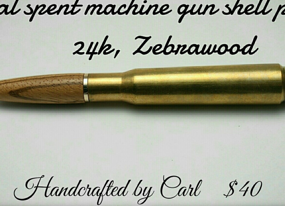 24k/50cal Machine Gun Shell PEN - Picture 5 of 5