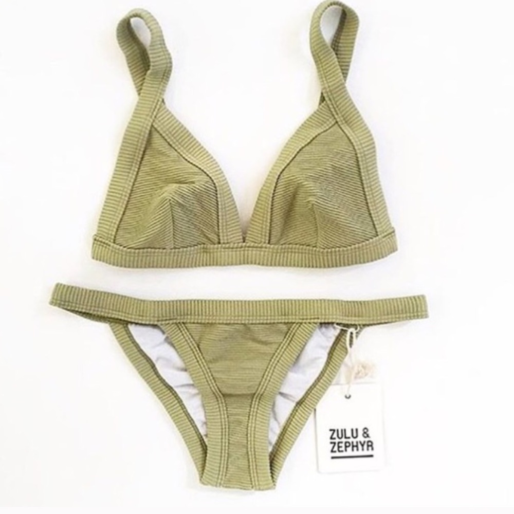 ISO Zulu and Zephyr Harness Bikini Olive Green