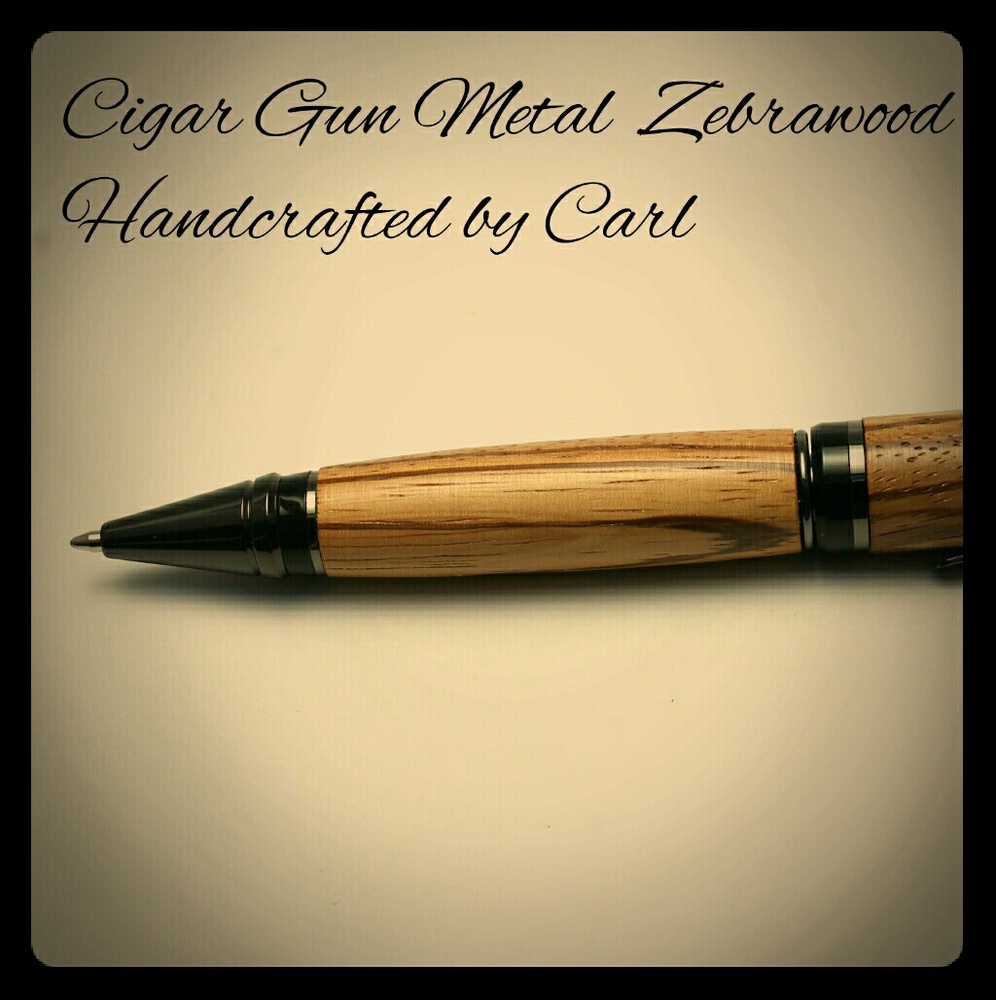 Cigar Gunmetal Zebrawood PEN