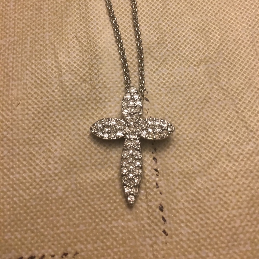 Silver cross necklace
