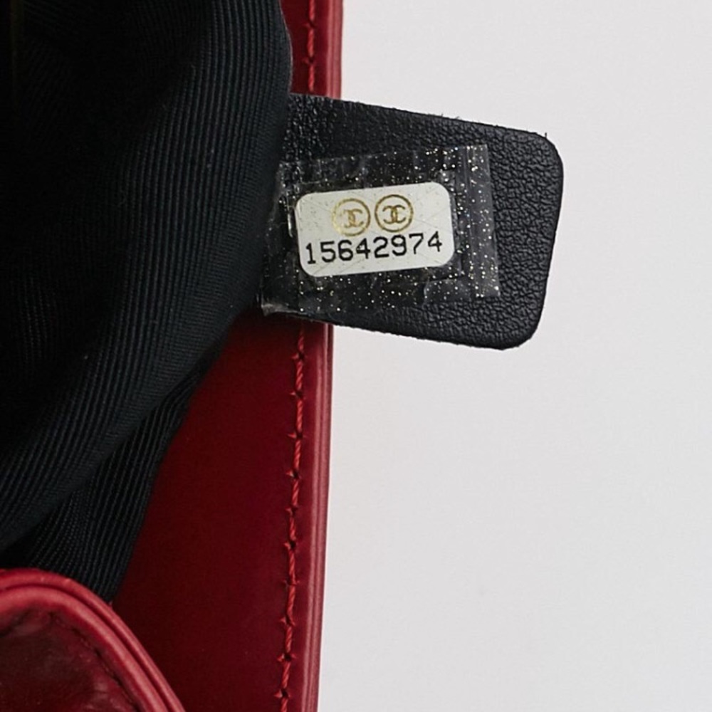 Chanel authentic red medium boy gold hardware bag - Picture 8 of 8