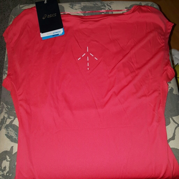 🆕Asics Athlete SS Top hibicus - Picture 5 of 5