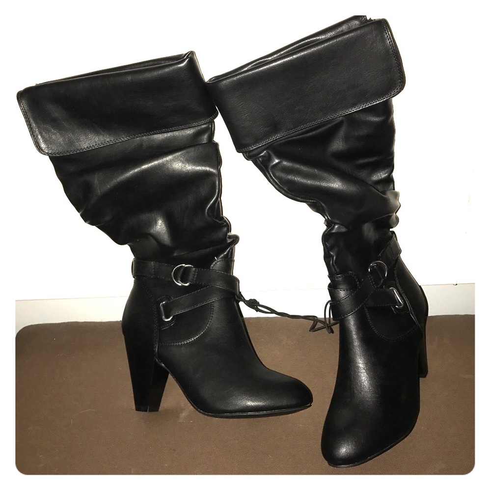 Brand new black knee high boots 7.5