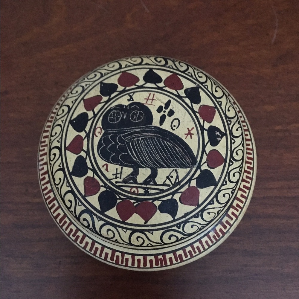 Trinket/ring handmade in Greece ceramic box