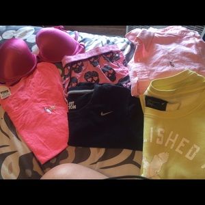 bra 34 d , shorts m Polo m Nike l