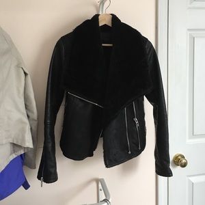 Blank NYC vegan black leather jacket