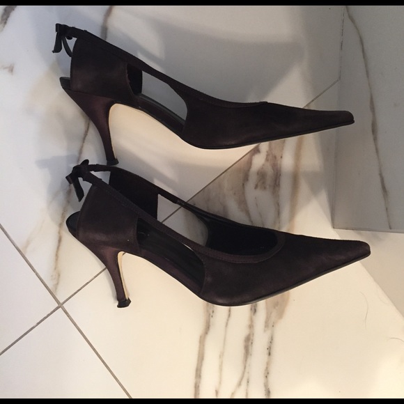 Satin and Suede Special Occassion Heels - Picture 5 of 8