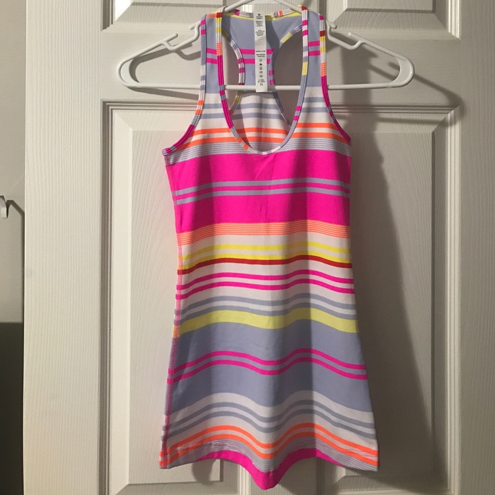 Lululemon Cool Razorback Raspberry Glo Striped