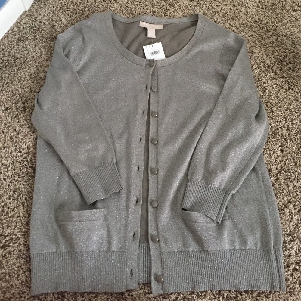 Banana Republic silver cardigan