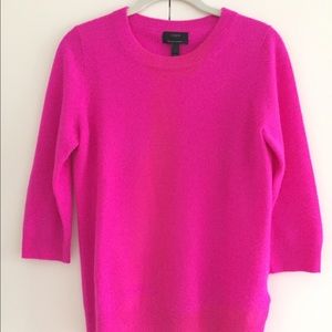 Magenta cashmere jcrew sweater