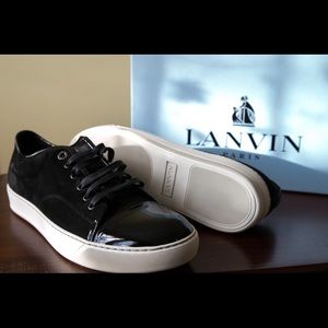 Lanvin Patent & Suede Trainer