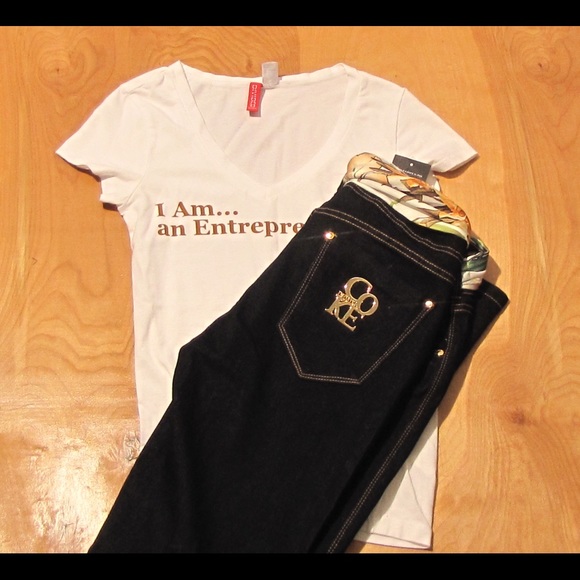 Super Cute Dark Denim Coca-Cola Jeans - Picture 4 of 4