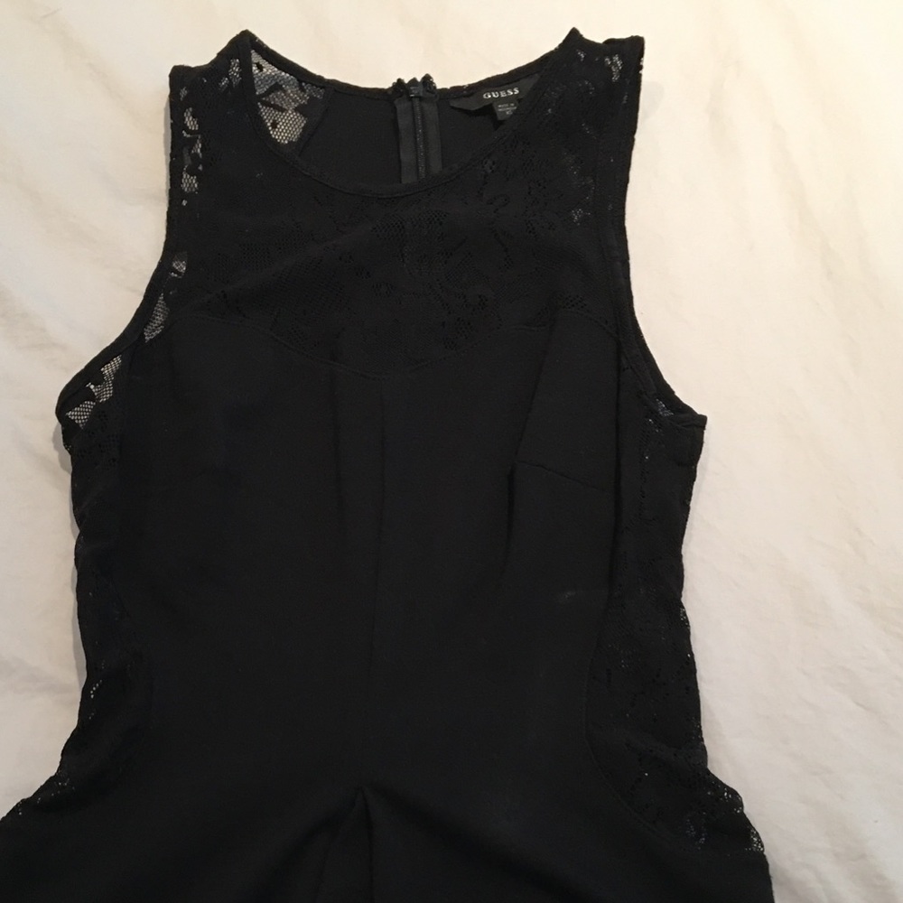 Lace cut out flared top