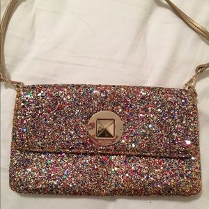 Kate Spade glitter clutch