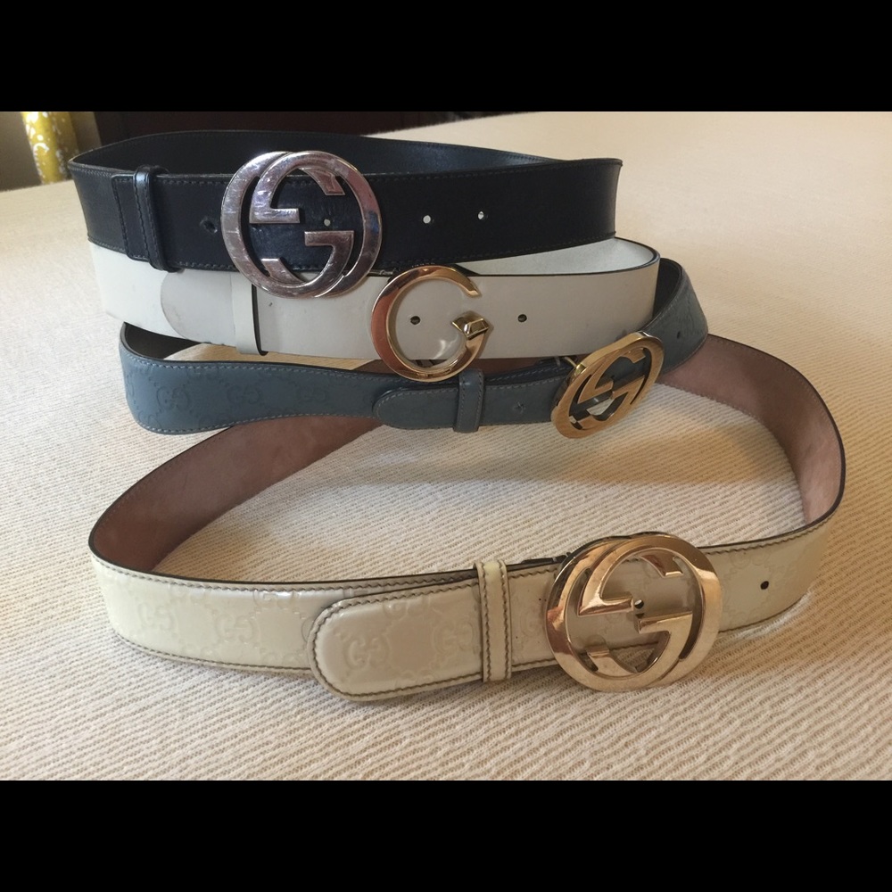Authentic Gucci leather belts