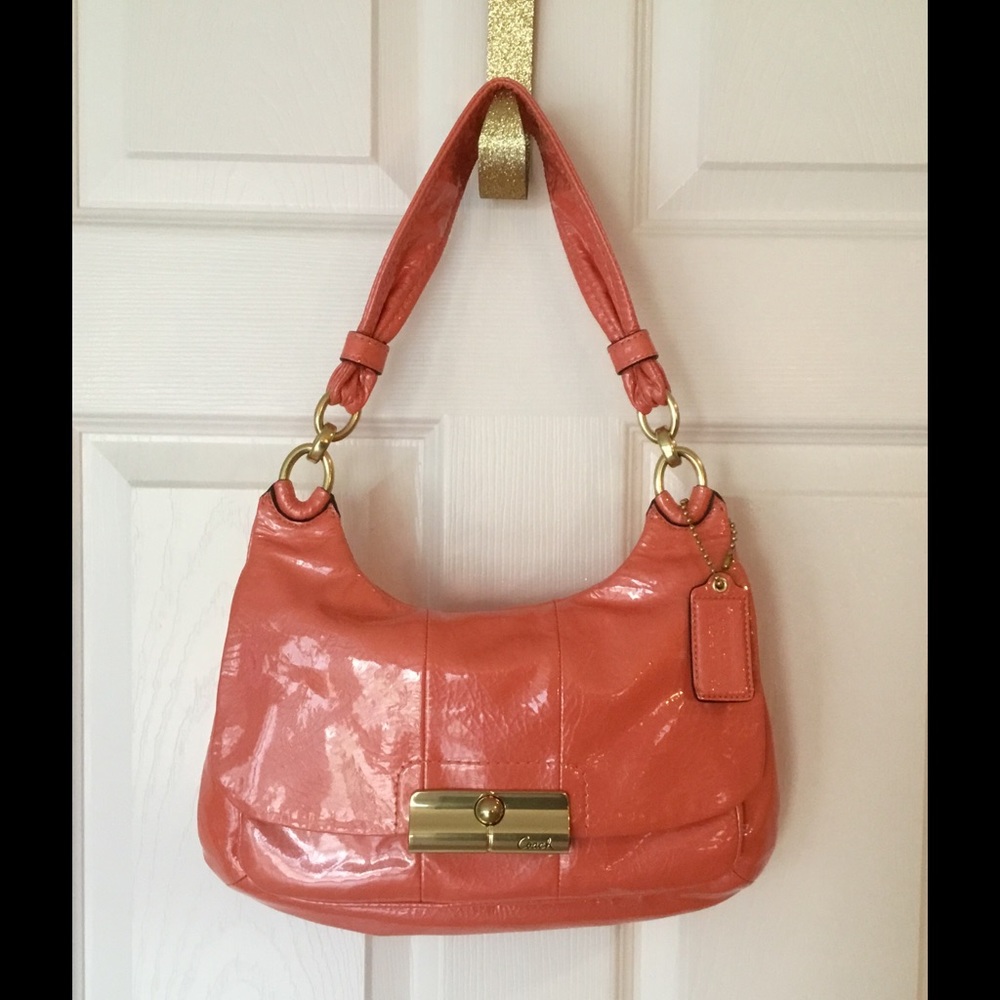 Coach Rose Pink Patent Leather Purse