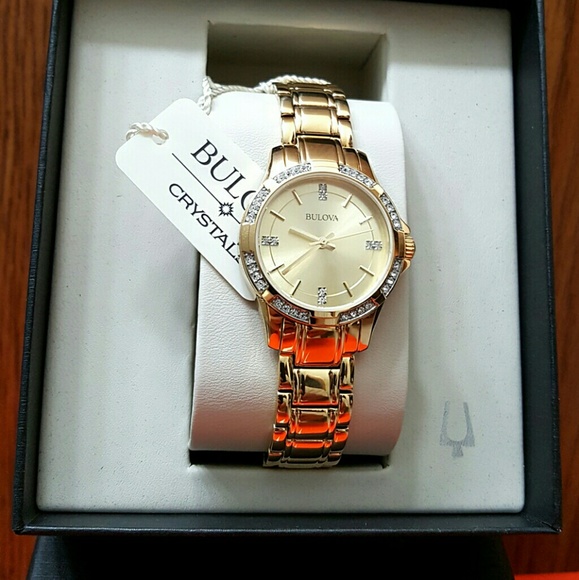 Sale,brand new BULOVA Crystal gold watch main image 4