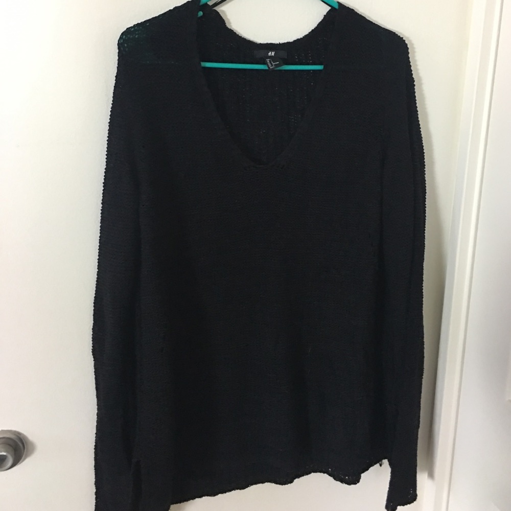 H&M black knit sweater