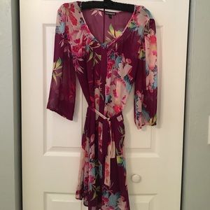 Express Hawaiian inspired sheer dress.