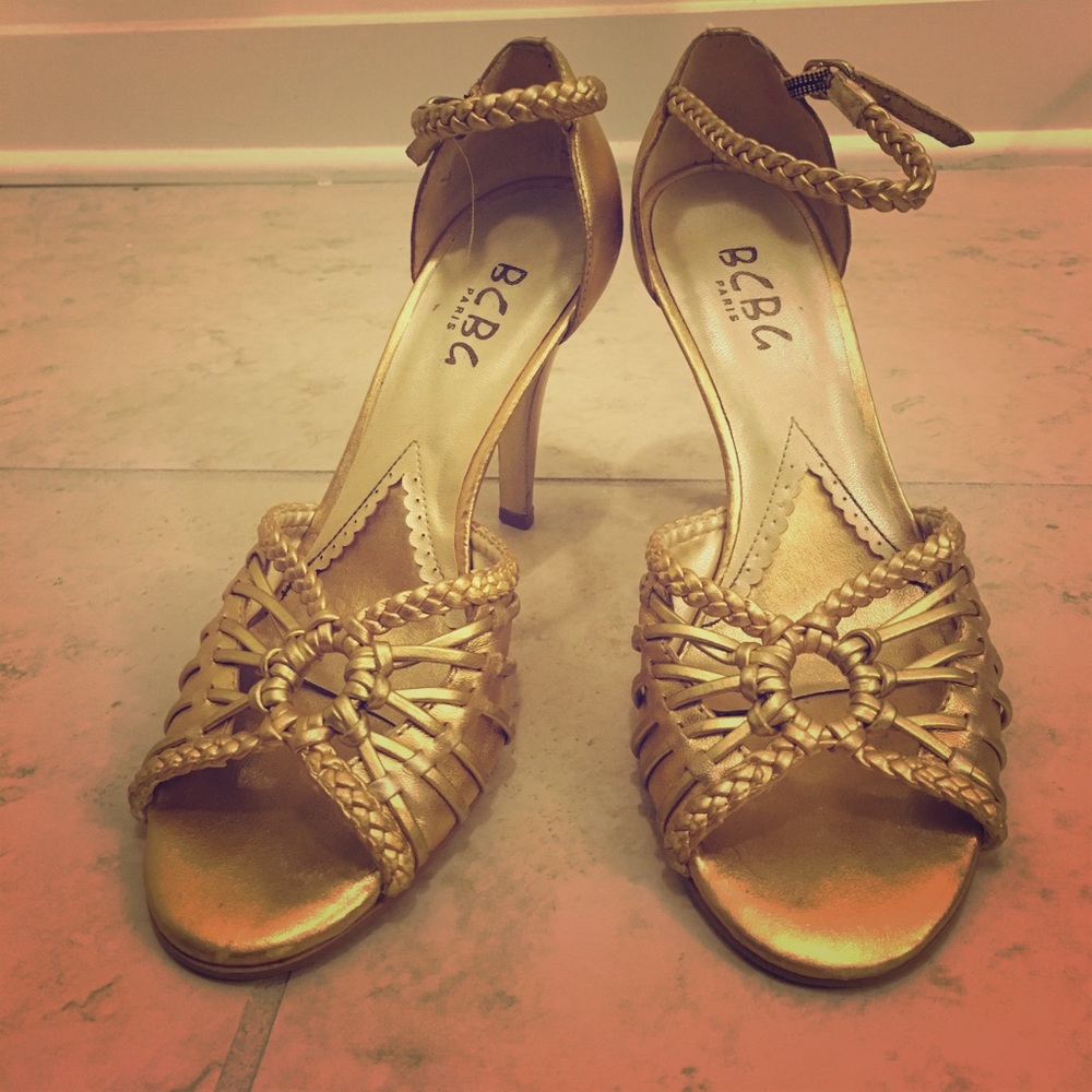 BCBG Paris Gold Heels