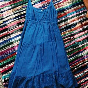 Blue lace rip curl dress