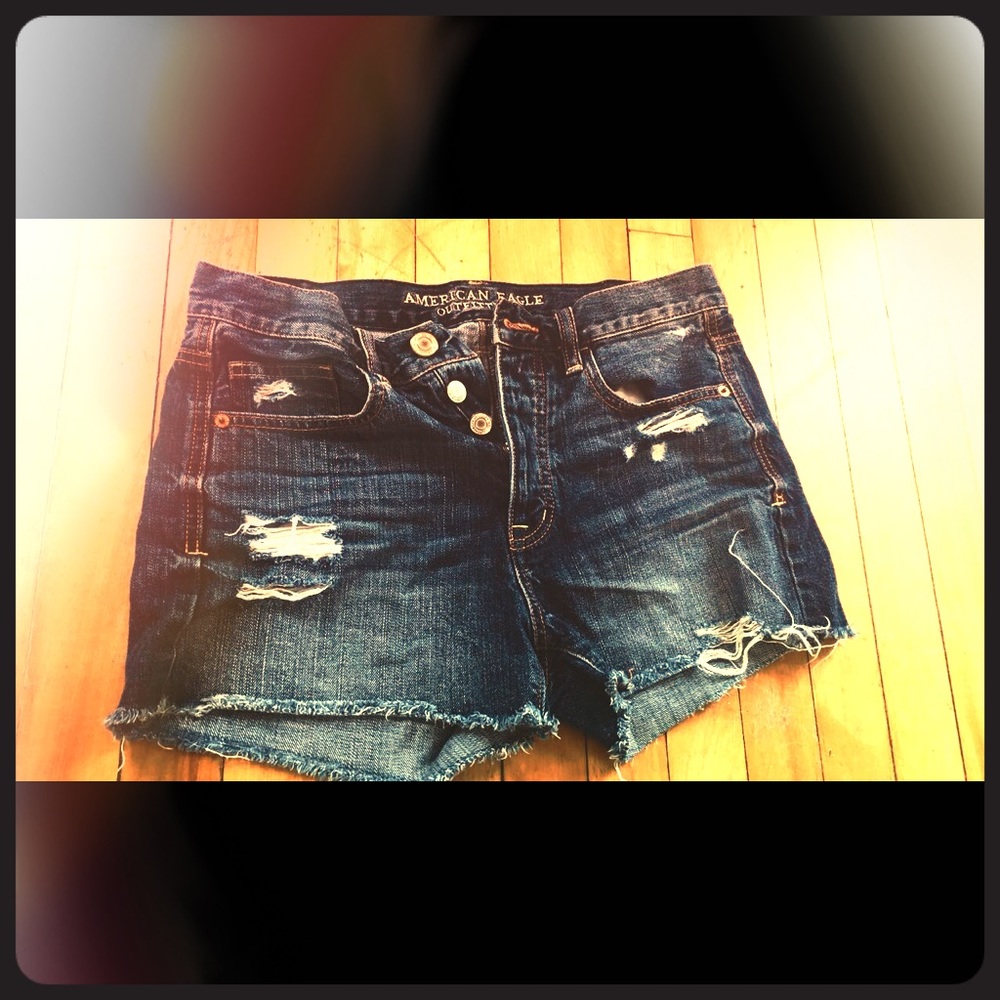 American Eagle high rise jean shorts