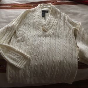Bright cream, super soft and cozy sweater.