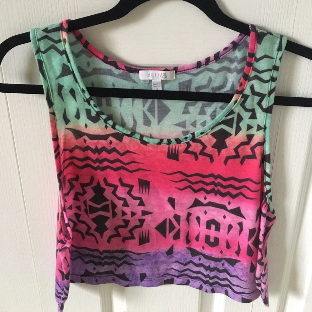 Multi color Aztec print tank