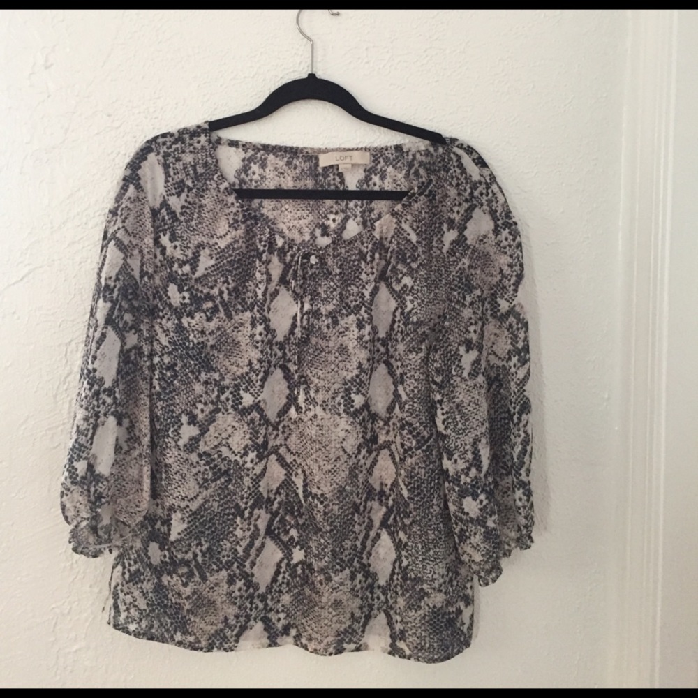 Loft Small Snakeskin Blouse