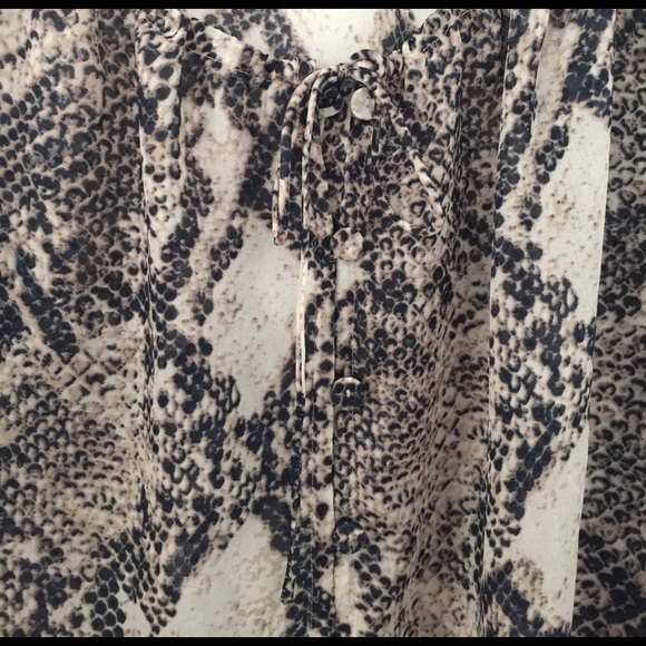 Loft Small Snakeskin Blouse - Picture 3 of 4