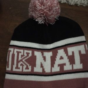 Pink nation beanie