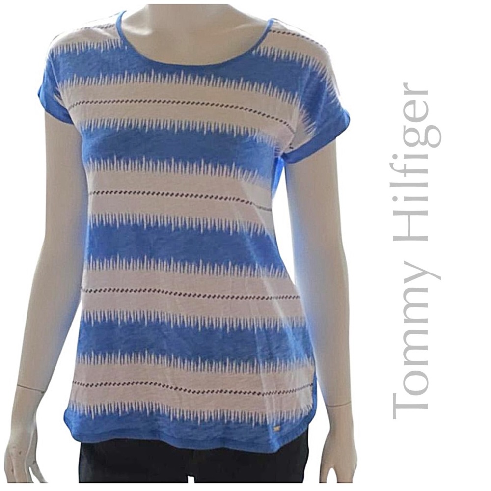 NEW TOMMY HILFIGER blue all cotton t shirt M or L