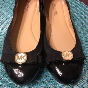 Black MK flats Size 6