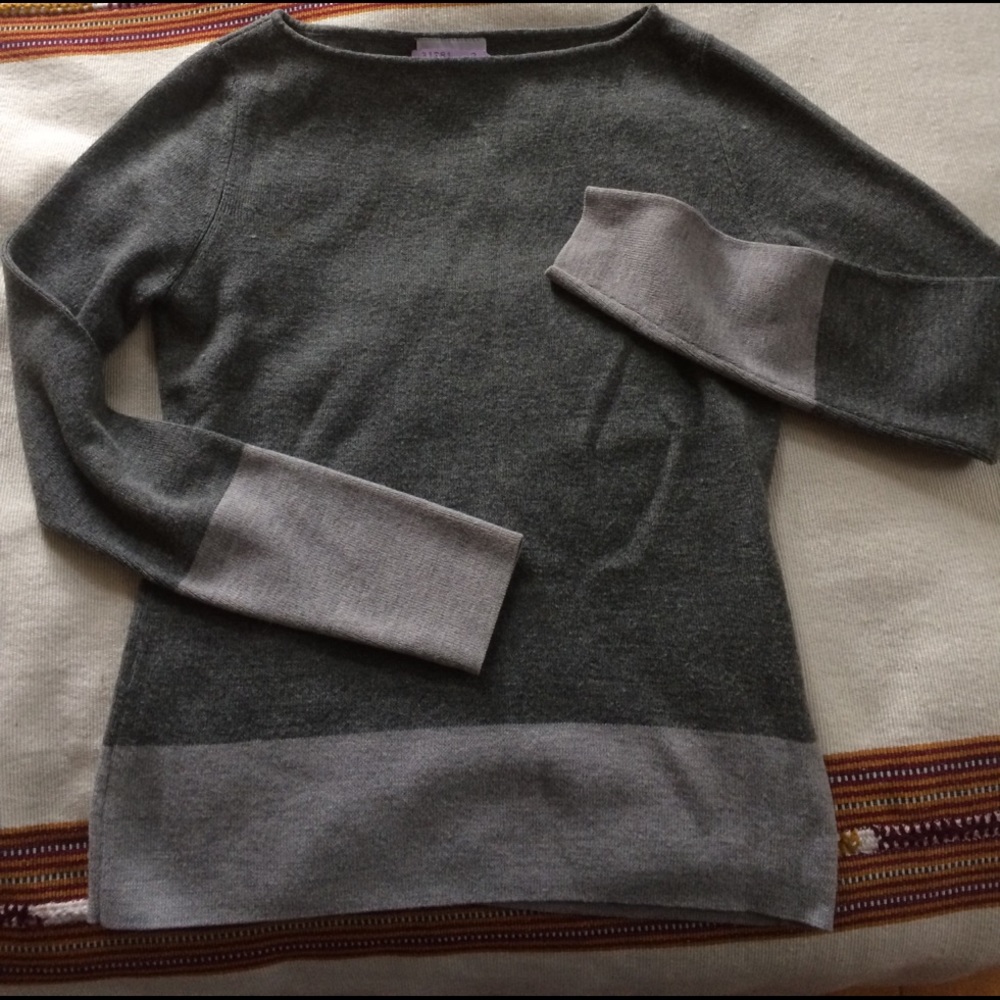 Merino blend, two tone sweater, Ann Taylor Loft