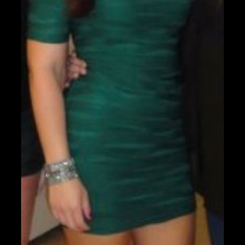 Green mini dress