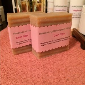 Rose Goat milk soap handmade bar 4-5oz natural