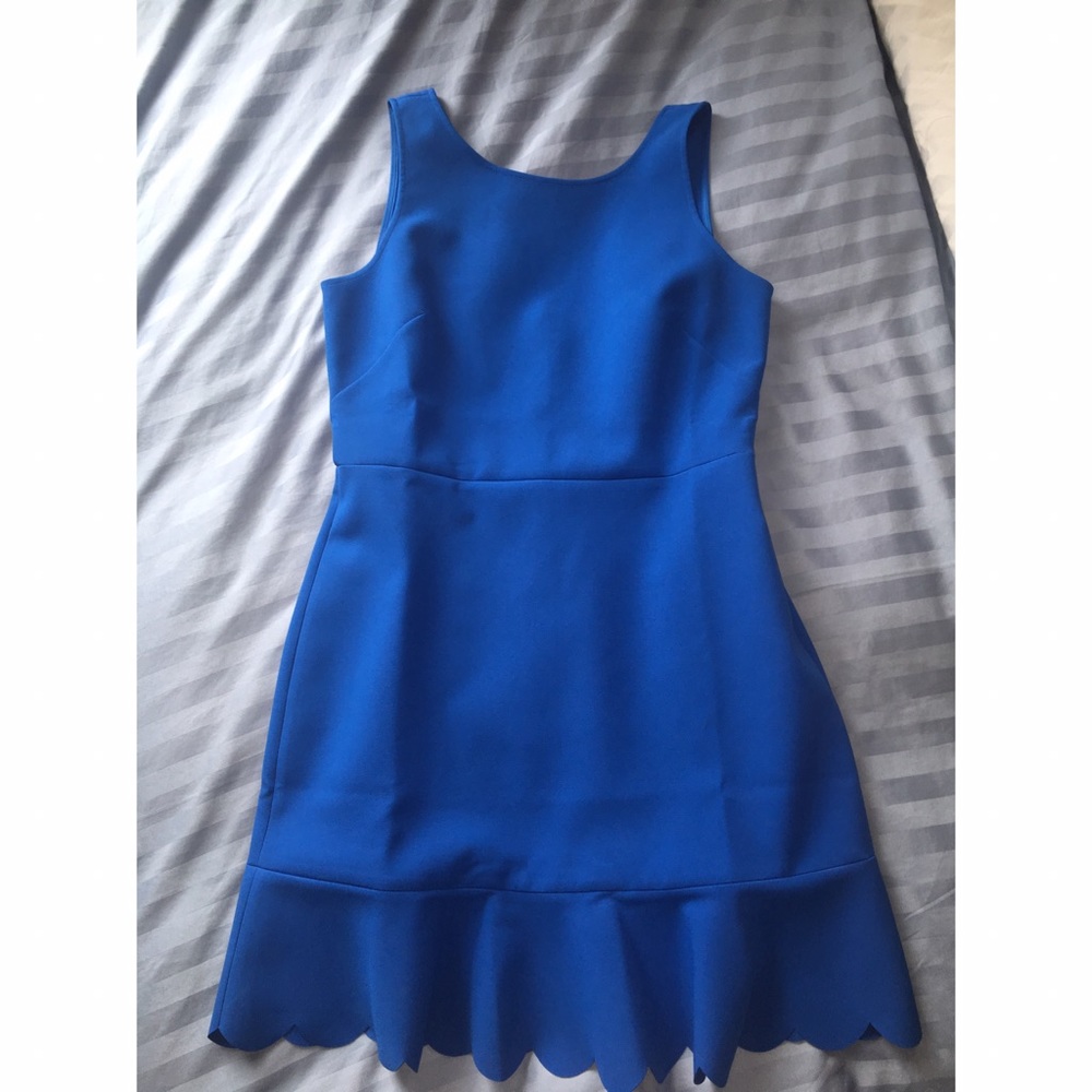 JCrew Scalloped Drop Hem Dress
