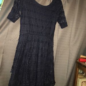 Rewind navy blue lace dress