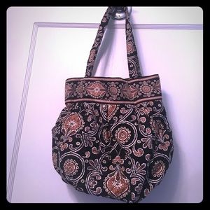 Zippered top Caffe Latte Vera Bradley Tote
