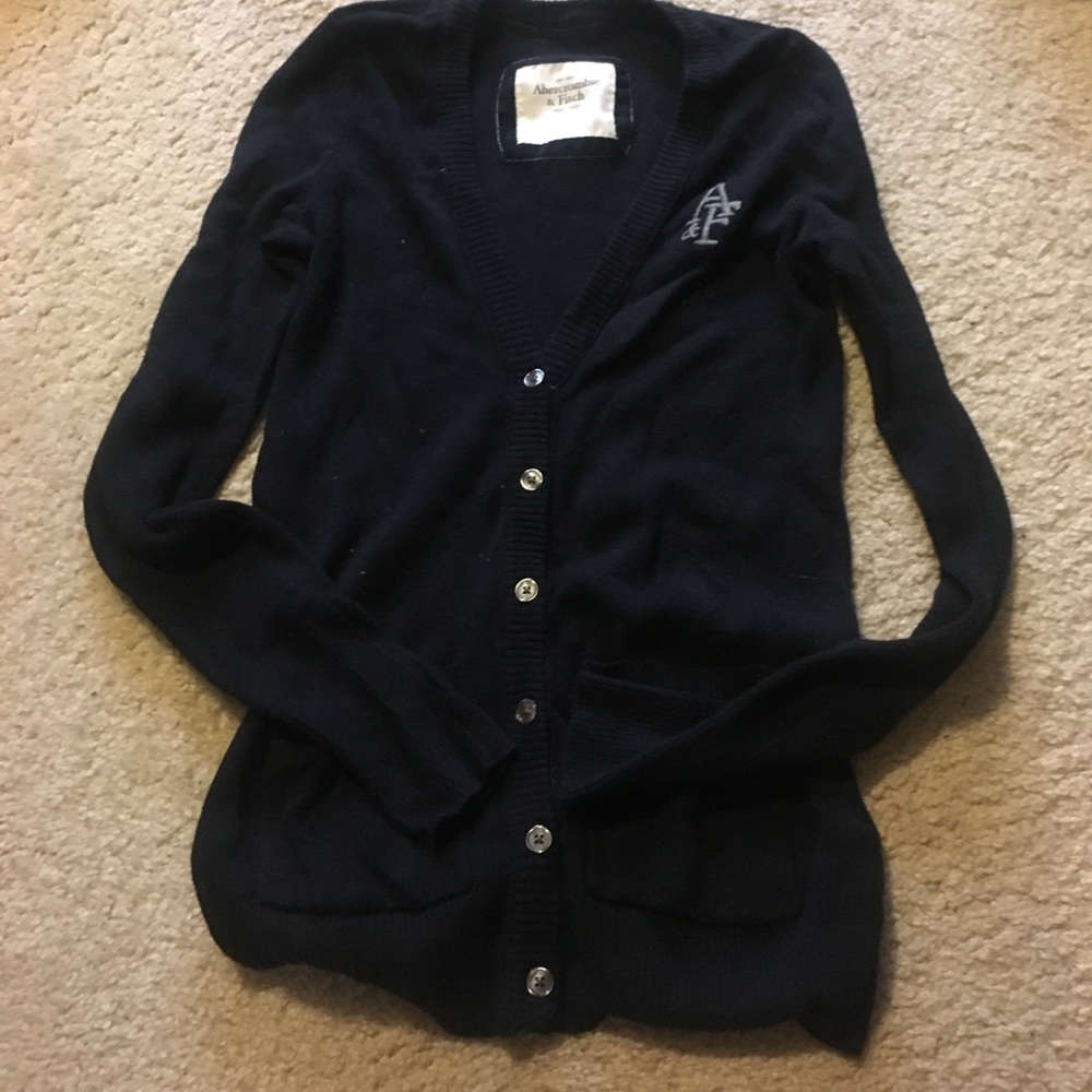 Abercrombie & Fitch navy blue cardigan
