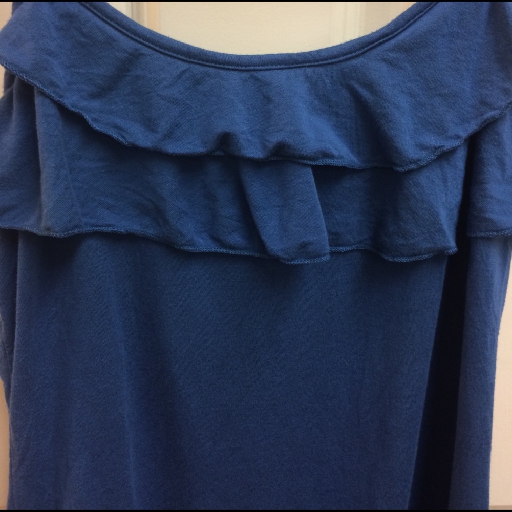 Blue Ruffle Tank Top - Picture 2 of 2