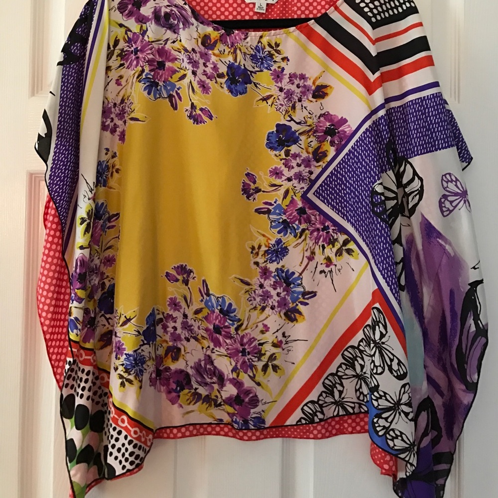 CAbi Scarf print top