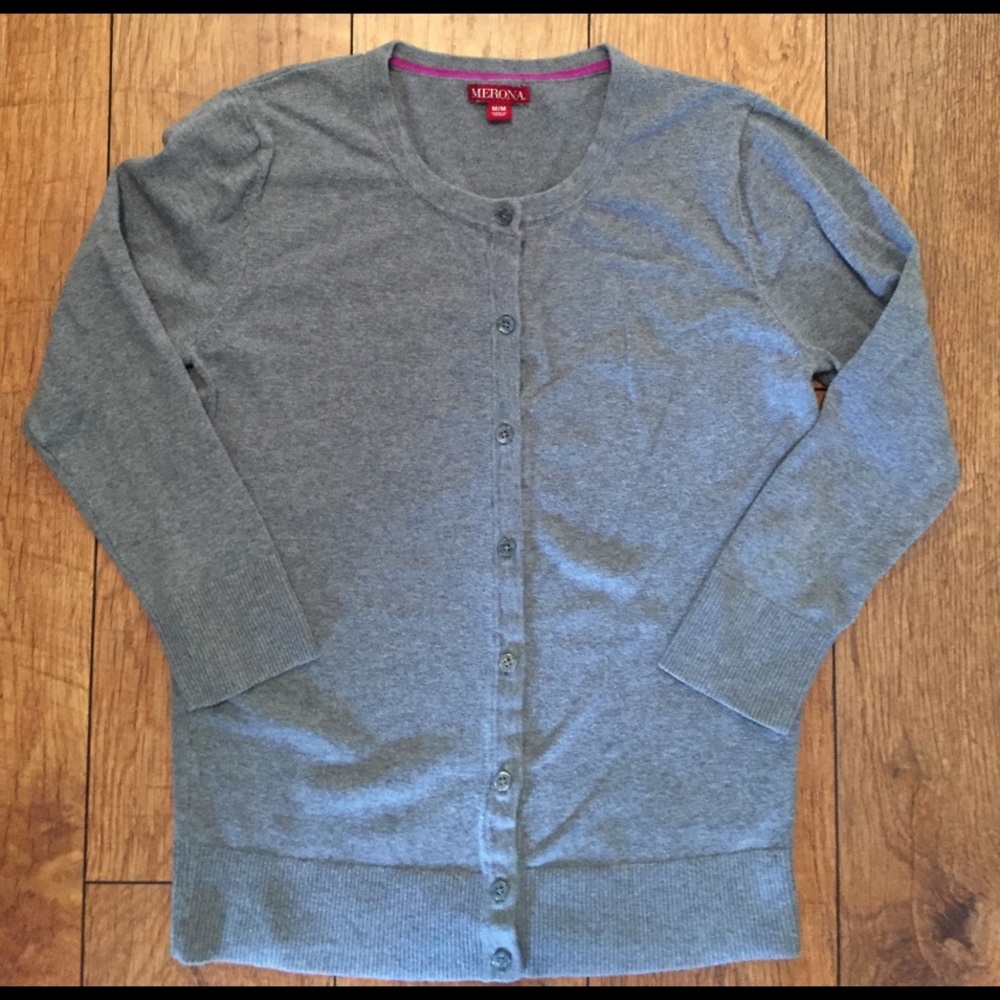 Merona 3/4 sleeve grey sweater