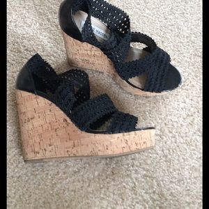 Black tan Steve Madden wedges