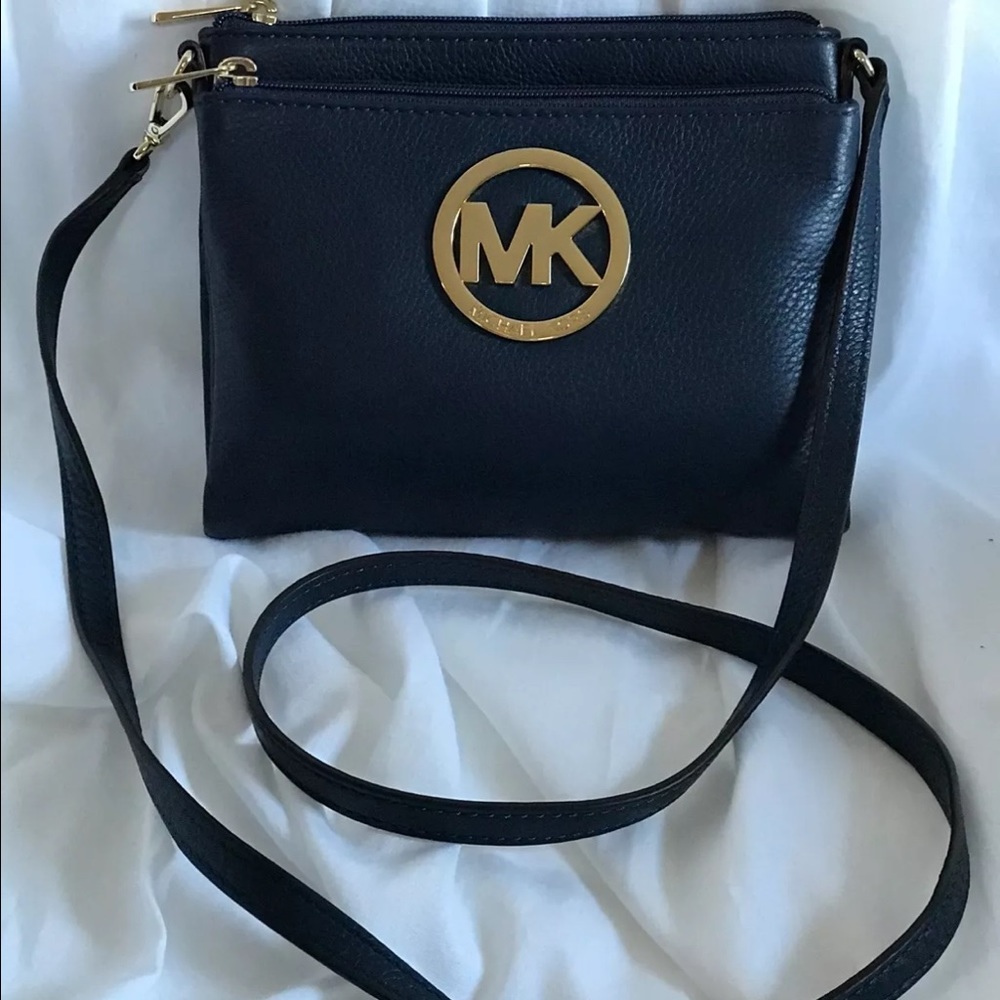 Michael Kors Navy Blue Crossbody / Shoulder Bag