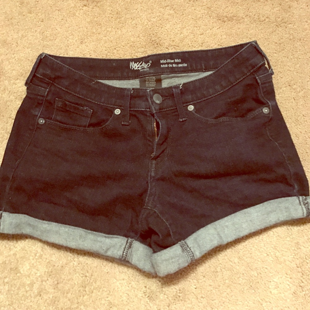Dark denim shorts