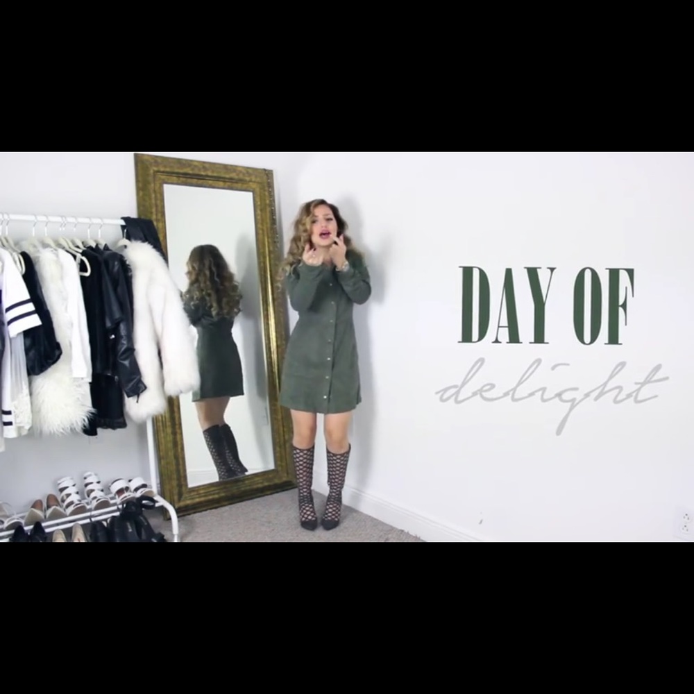 Tobi button up burgundy dress